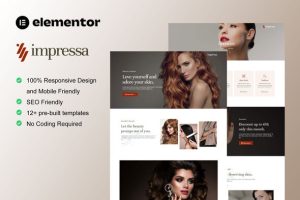Impressa personal stylist makeup service elementor template kit gplpixel.jpg