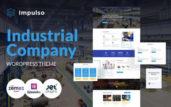 Impulso - Industrial Company WordPress Elementor Theme - Image 1