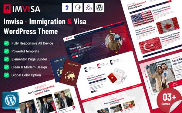 Imvisa - Immigration and Visa WordPress Theme - Image 1