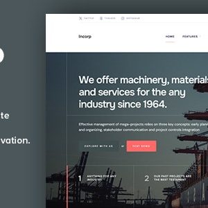 Incorp - Industrial, Factory & Corporate WordPress Theme