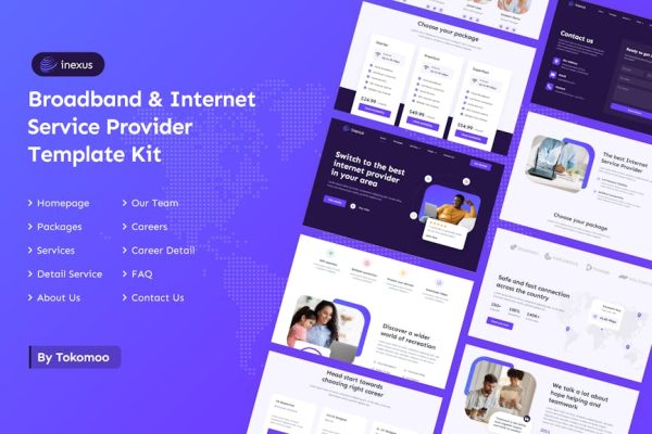 Inexus | Broadband & Internet Service Provider Elementor Template Kit - Image 1