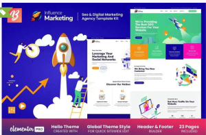 Influence marketing seo digital agency elementor template kit v20 .png