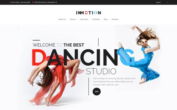 InMotion - Dance School WordPress Theme - Image 1