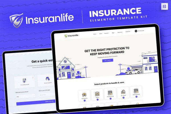 Insuranlife - Insurance Agency Elementor Template Kit - Image 1