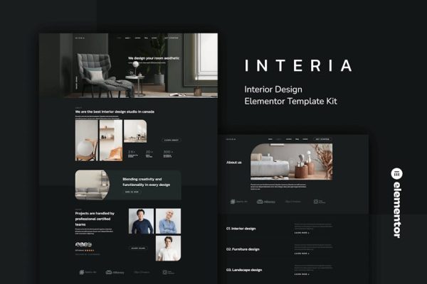 Interia - Interior Design Elementor Template Kit - Image 1