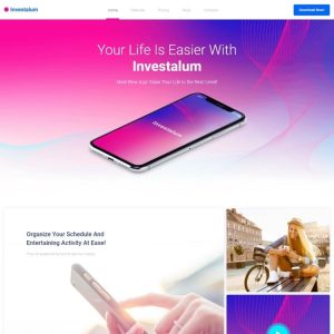 Investalum - Corporate App WordPress Elementor Theme