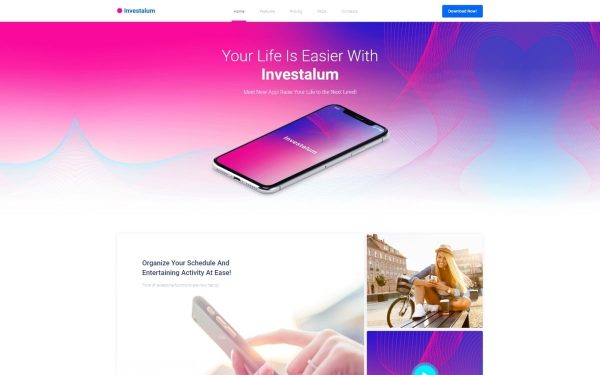 Investalum - Corporate App WordPress Elementor Theme - Image 1