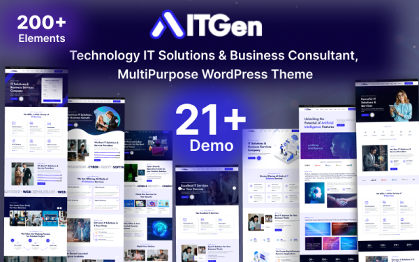 ITGen - Technology IT Solutions & Business Consultant WordPress Theme - Image 1