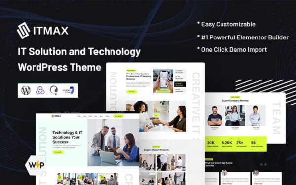Itmax - IT Solution and Technology WordPress Theme - Image 1