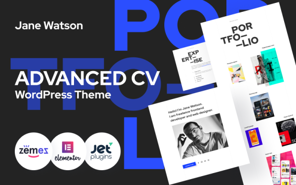Jane Watson - Advanced And Reliable CV WordPress Theme - Image 1