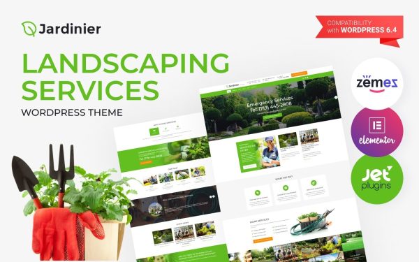 Jardinier - Landscaping Services WordPress Theme - Image 1