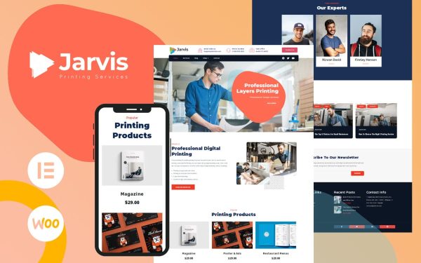Jarvis - Design & Printing WordPress Theme - Image 1