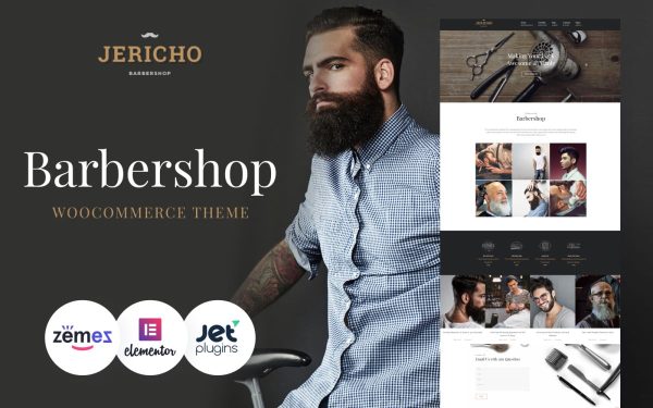 Jericho - Barber Shop Modern WordPress Theme - Image 1