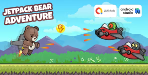 Jetpack bear adventure shooter game android studio project with admob ads .png