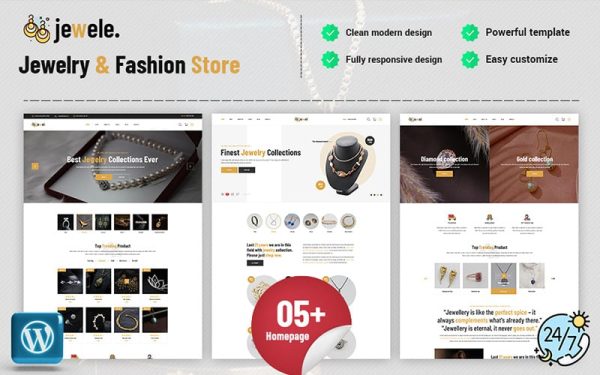 Jewele - Jewelry & Fashion Store WordPress Theme - Image 1