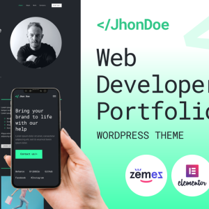 Jhon Doe - Contemporary Web Developer WordPress Theme