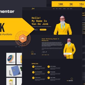 Jonk - Resume CV & Portfolio Elementor Template Kit