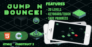 Jump and bounce platformer construct 3 html5 game gplpixel.png
