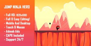 Jump ninja hero html5 game mobile version construct 2 construct 3 .jpg