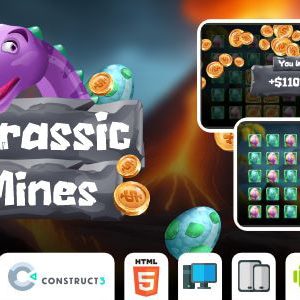 Jurassic Mines - Casino Game - HTML5 Game (Construct3)