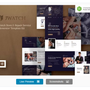 JWatch – Watch Store & Repair Service Elementor Template Kit