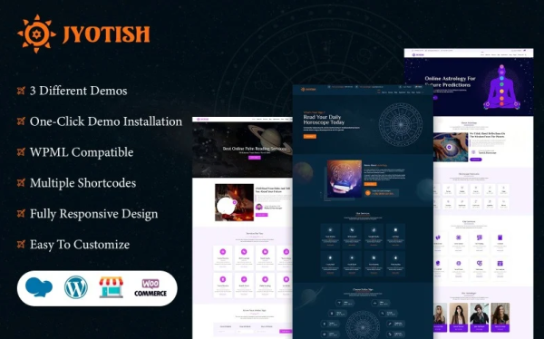 Jyotish - Horoscope and Astrology WordPress Theme - Image 1