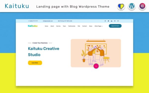 Kaituku | Startup Landing page with Blog WordPress Theme - Image 1