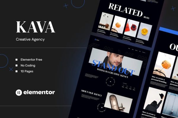 Kava - Creative Agency Elementor Template Kits - Image 1
