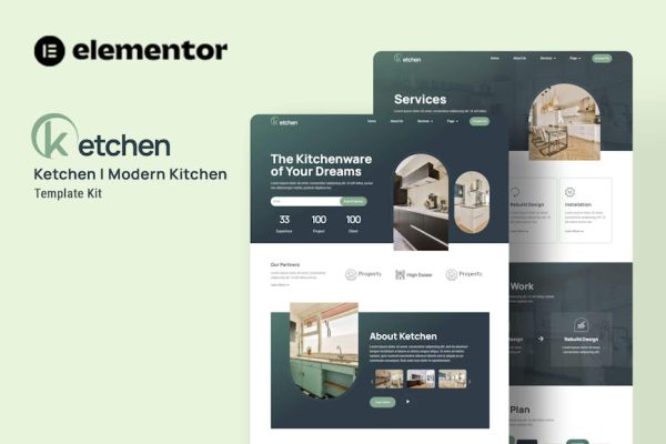Ketchen - Modern Kitchen Elementor Template Kit - Image 1