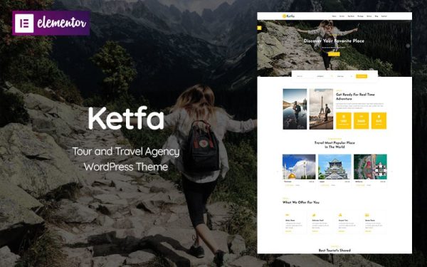 Ketfa – Tour and Travel Agency WordPress Theme - Image 1
