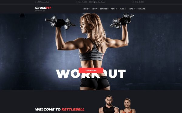 Kettlebell - Dynamic Crossfit Studio WordPress Elementor Theme - Image 1