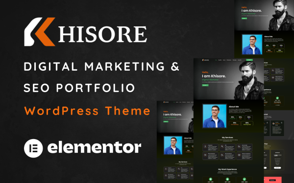 Khisore - Digital Marketing Portfolio WordPress Theme One Page - Image 1