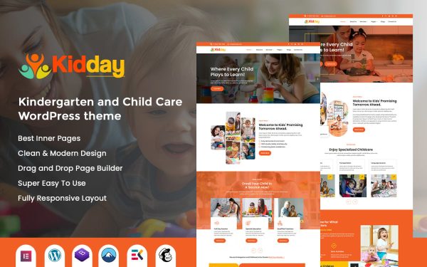 kidday - Kindergarten and Child Care WordPress Theme - Image 1