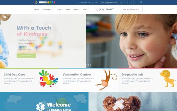 KiddiCare - Pediatric Clinic WordPress Theme - Image 1