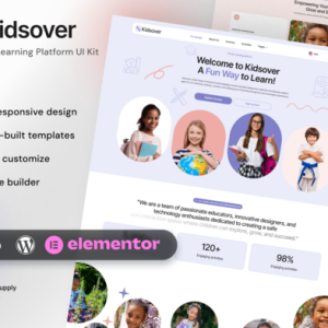 Kidsover- Children’s Learning Platform Elementor Template Kit