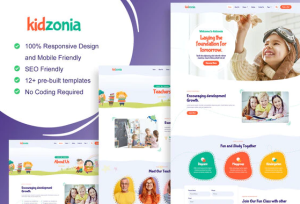Kidzonia kindergarten child care elementor template kit gplpixel.png