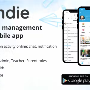 Kindie App - Multi branch kindergarten management mobile app