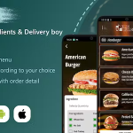 KING BURGER restaurant with Ingredients & delivery boy full flutter application