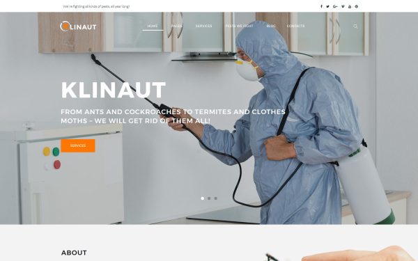 Klinaut - Pest Control WordPress Theme - Image 1