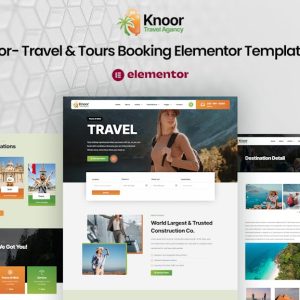 Knoor - Travel & Tours Booking Elementor Template Kit