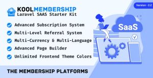 Koolmembership advanced laravel saas starter kit with crud generator .jpg