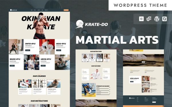 Krate-Do - Martial Arts Training & Academy WordPress Elementor Theme - Image 1