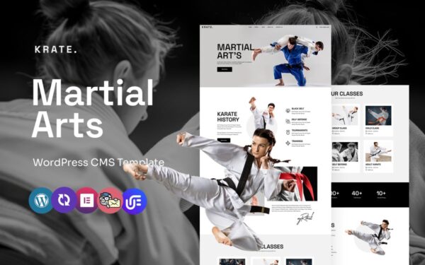 Krate - Martial Arts School And Training Multipurpose WordPress Elementor Theme - Image 1