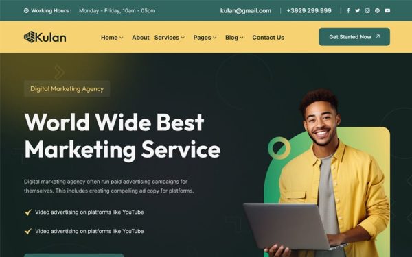 Kulan - Digital Marketing Agency WordPress Theme - Image 1