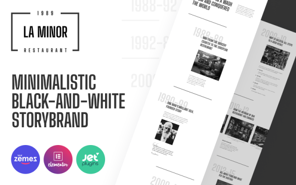 La Minor - Minimalistic Black-and-white Storybrand WordPress Theme - Image 1
