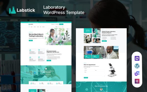 Labstick - Laboratory And Science Research WordPress Elementor Theme - Image 1