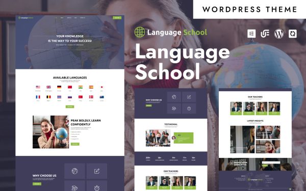 Language School - Language School & Training WordPress Elementor Theme - Image 1