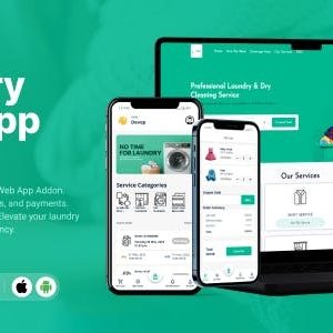 Laundry - Web App Addon | Laundry booking system | Quick wash | On-Demand Laundry