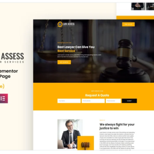 Law Assess - Lawyer Service Elementor Landing Page