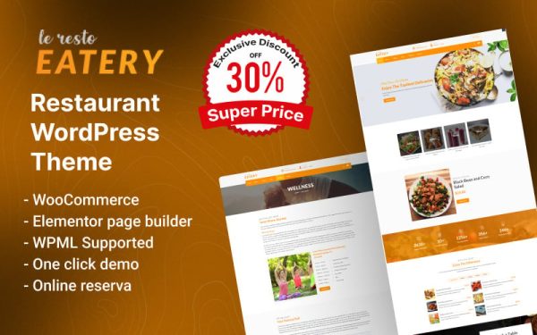 Le Resto - Restaurant WordPress Theme - Image 1